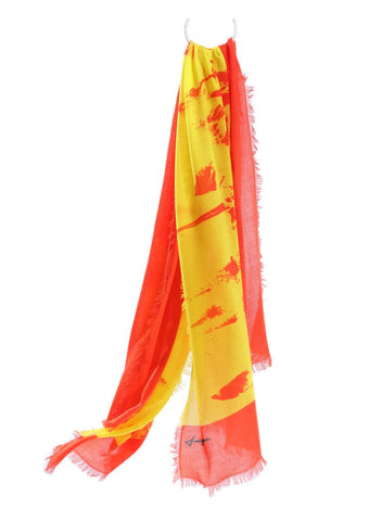 羊绒斜纹印花披肩之烈焰